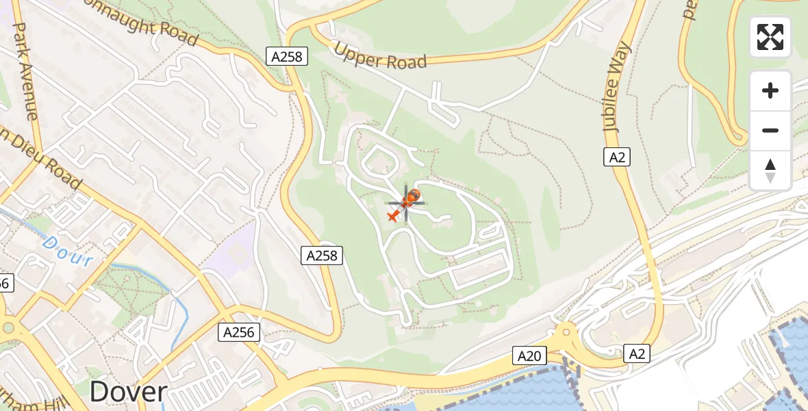 Flight route Coastguard Helicopter Dover - Dover, 03 March 2026, 05:32