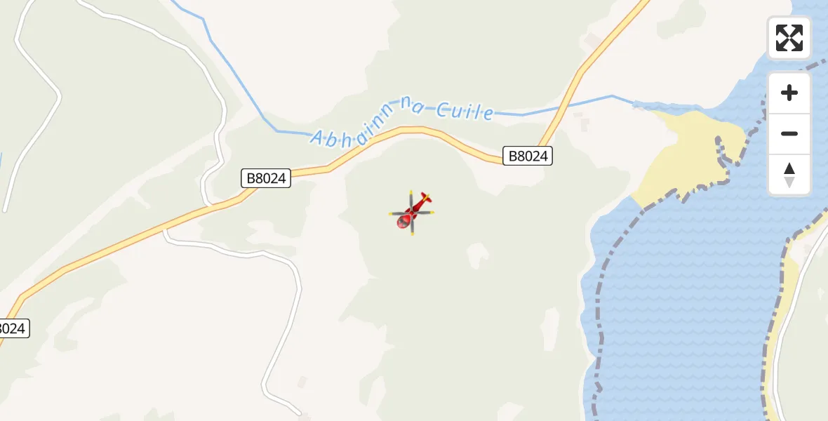 Flight path map showing Air Ambulance Helicopter route from Torinturk to Torinturk