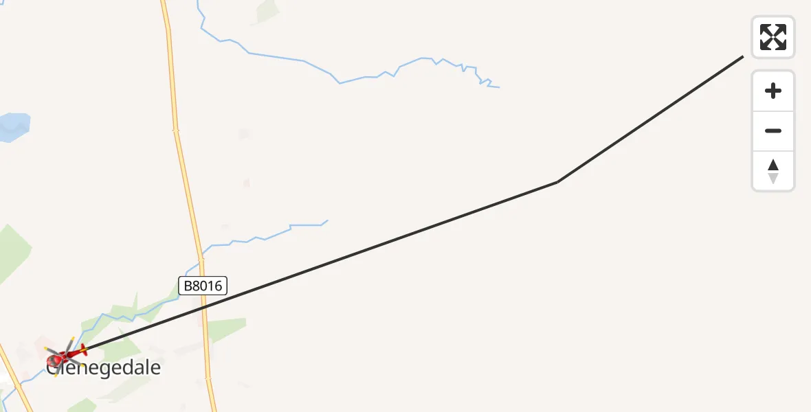 Flight route Air Ambulance Helicopter Glenegedale - Glenegedale, 03 March 2026, 13:41