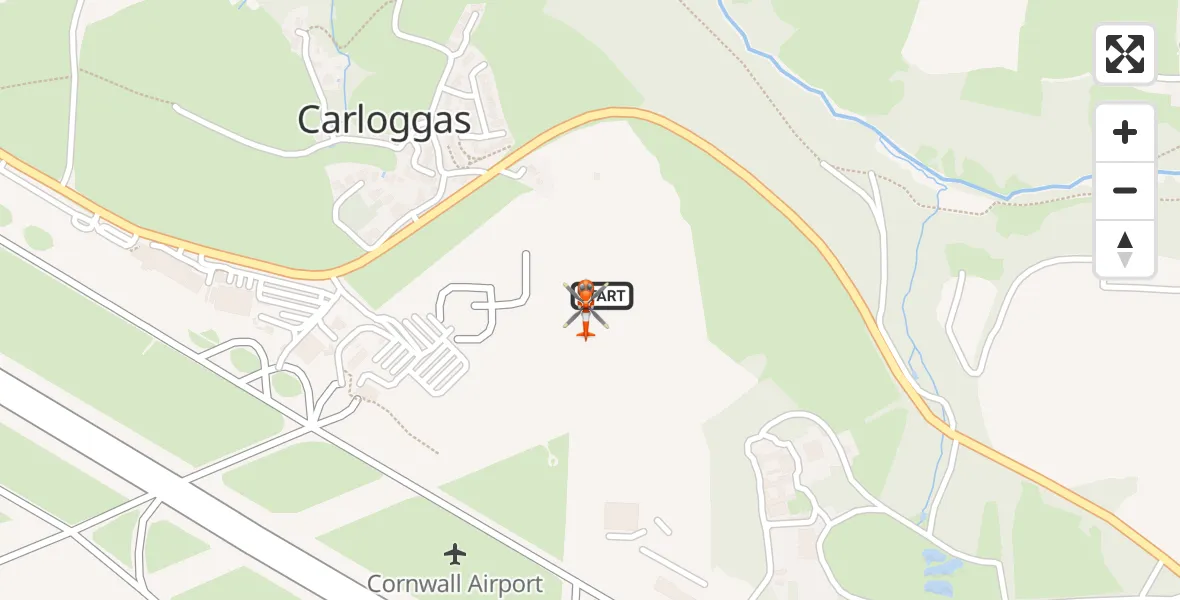 Flight route Coastguard Helicopter Cornwall Airport Newquay - Cornwall Airport Newquay, 03 March 2026, 15:59