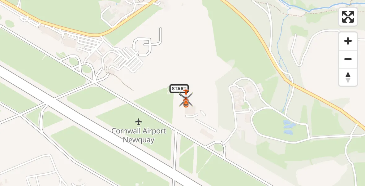 Flight route Coastguard Helicopter Cornwall Airport Newquay - Cornwall Airport Newquay, 03 March 2026, 16:06