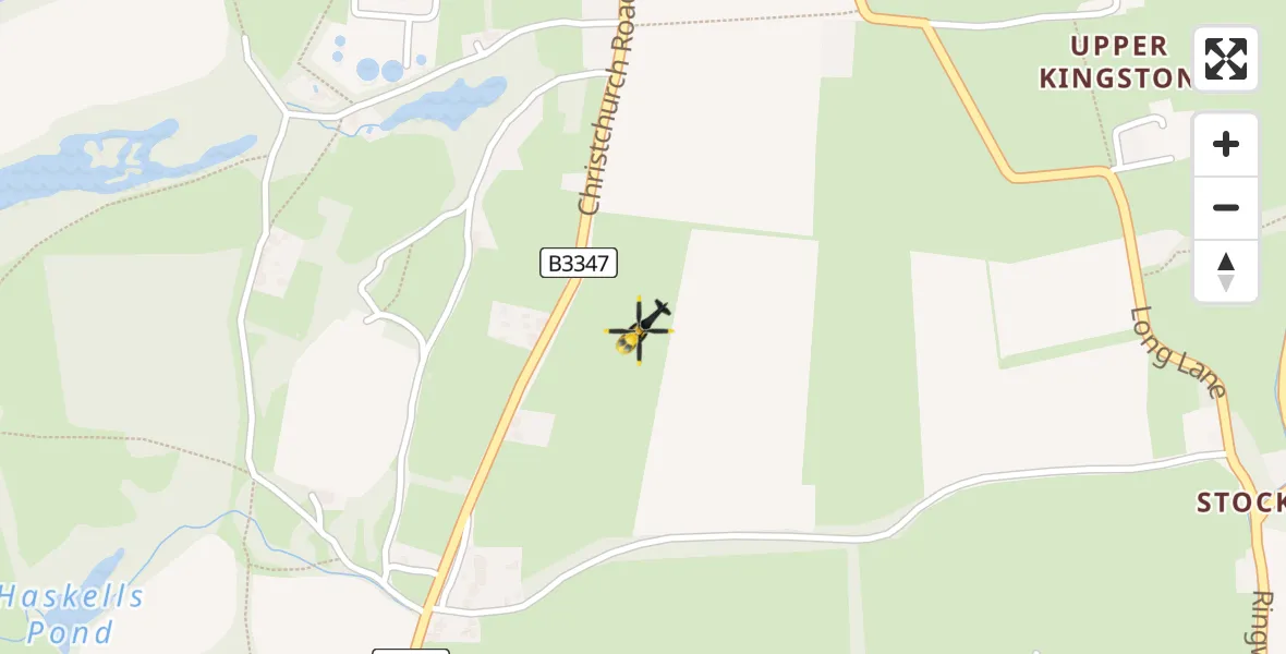 Flight route Police Helicopter Ringwood - Ringwood, 03 March 2026, 21:30