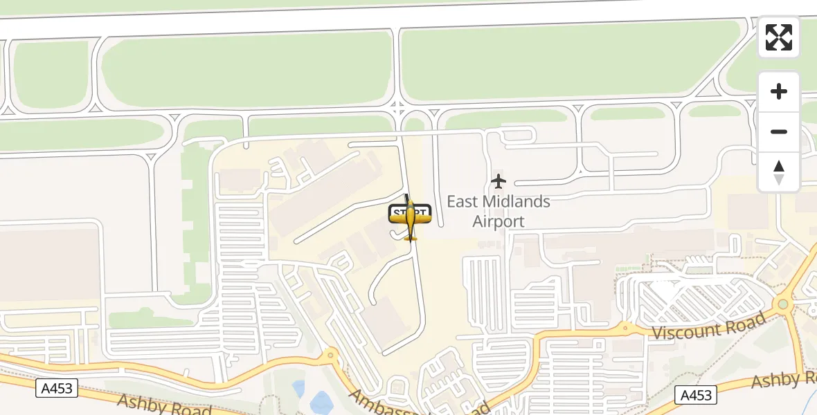 Flight route Police Aircraft East Midlands Airport - East Midlands Airport, 03 March 2026, 21:44