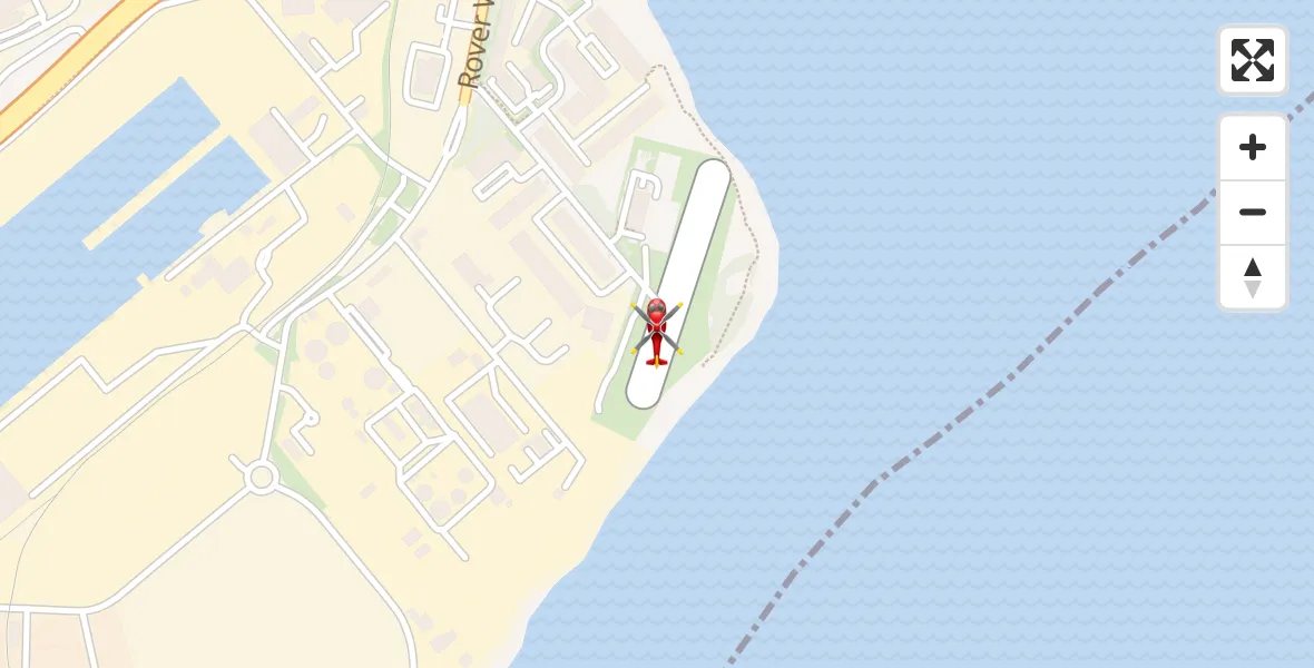 Flight path map showing Air Ambulance Helicopter route from Cardiff Heliport to Cardiff Heliport