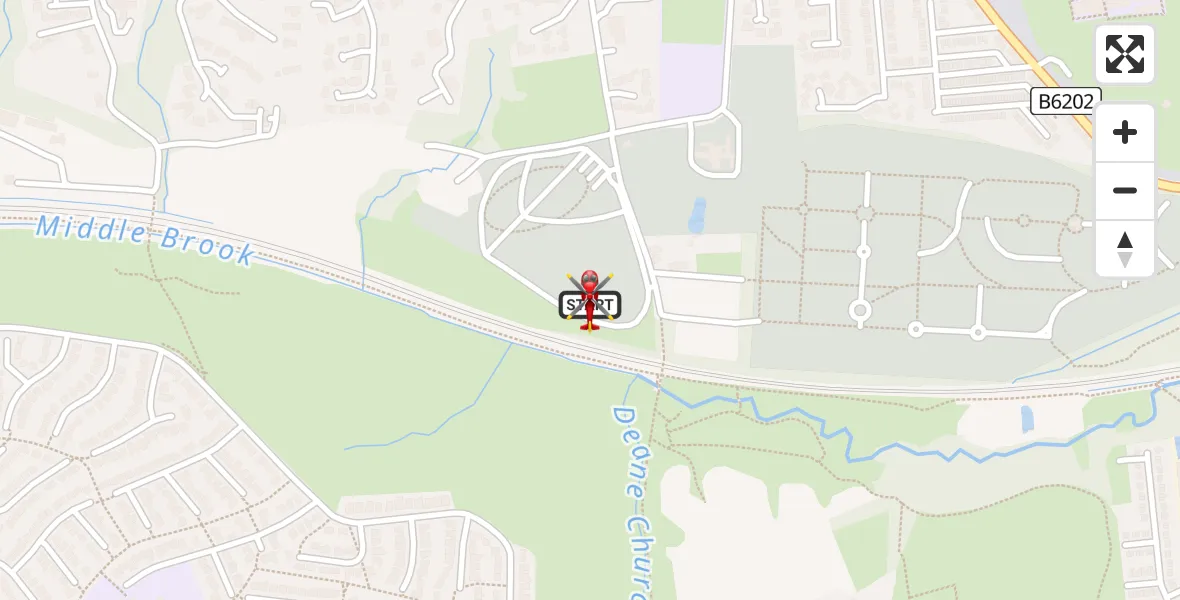 Flight path map showing Air Ambulance Helicopter route from Bolton to Bolton