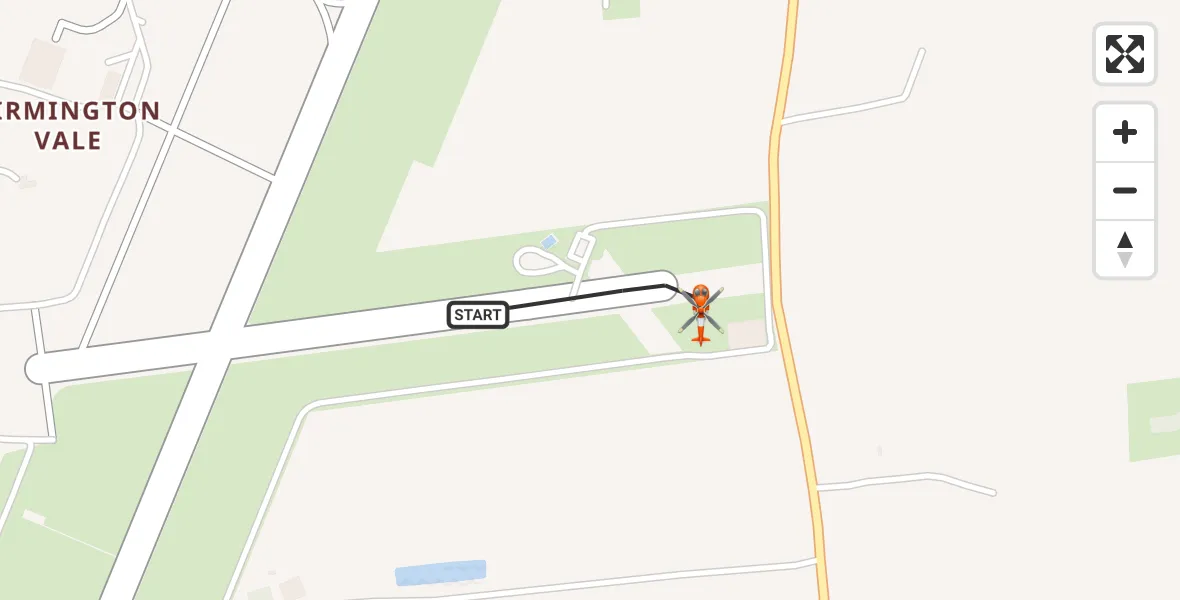 Flight path map showing Coastguard Helicopter route from Humberside Airport to Humberside Airport