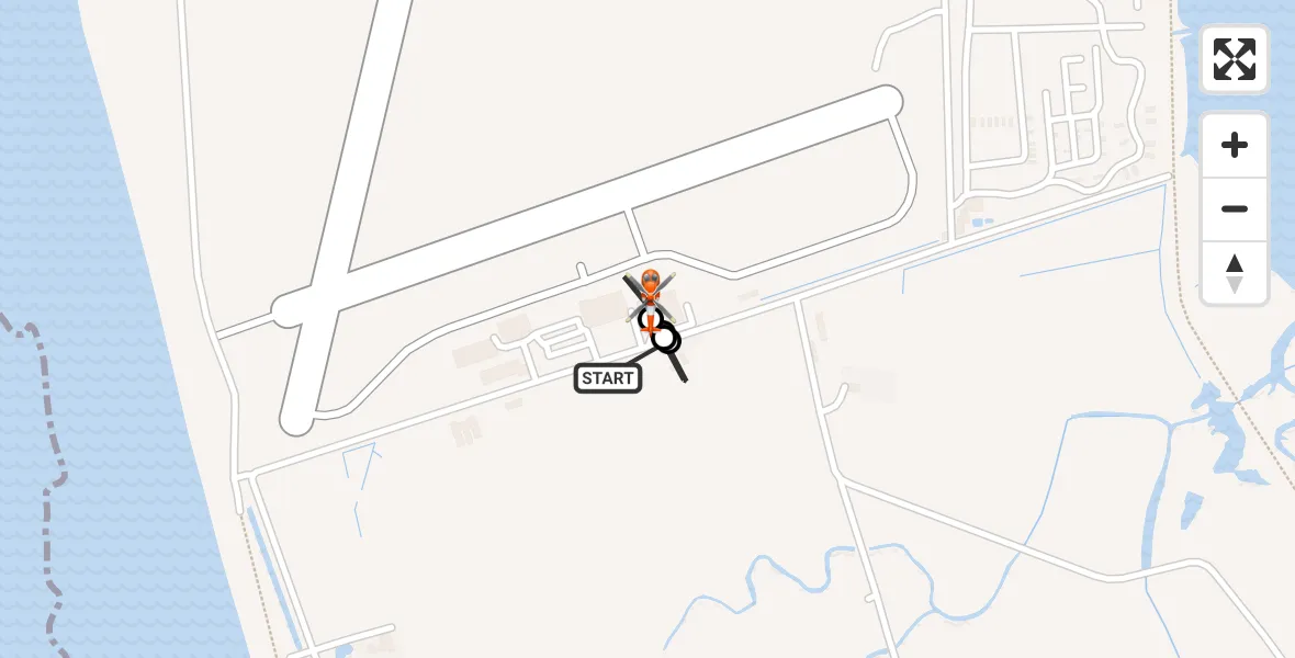 Flight path map showing Coastguard Helicopter route from Caernarfon Airport to Caernarfon Airport