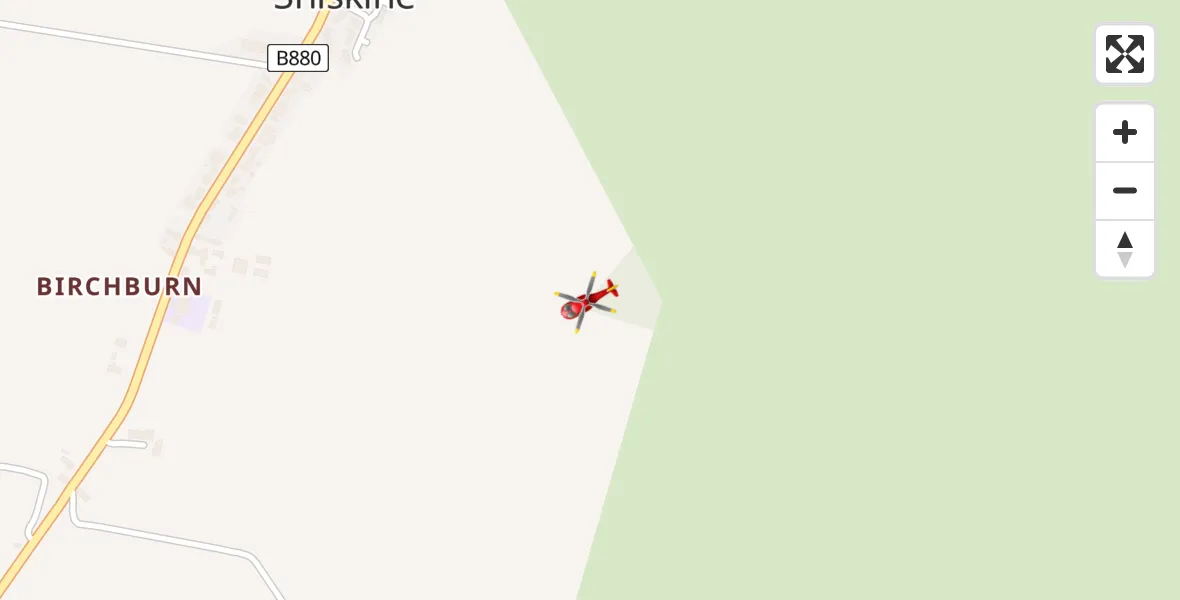 Routekaart van de vlucht: Air Ambulance Helicopter to Shiskine, Ladeside Place