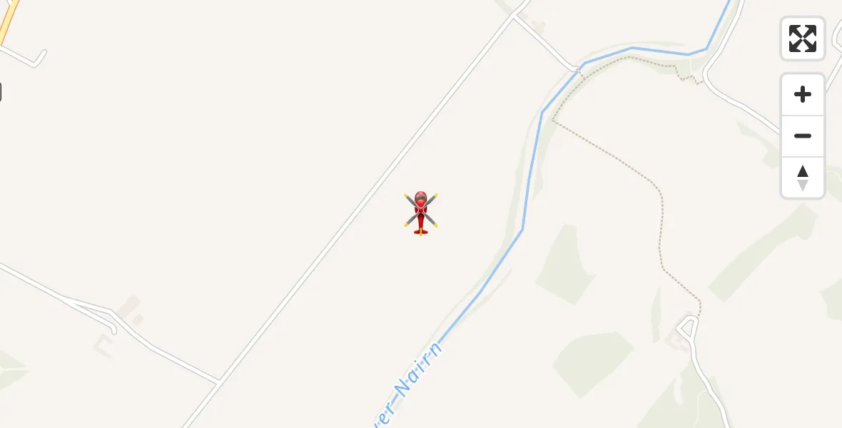 Flight path map showing Air Ambulance Helicopter route from Croy to Croy