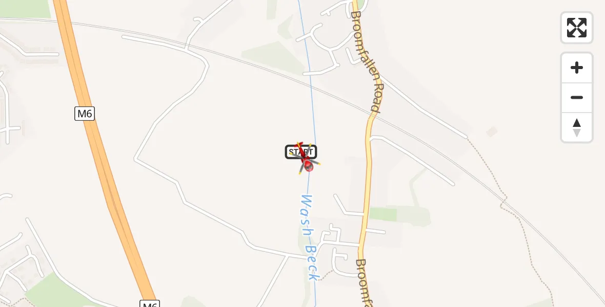 Routekaart van de vlucht: Air Ambulance Helicopter to Scotby