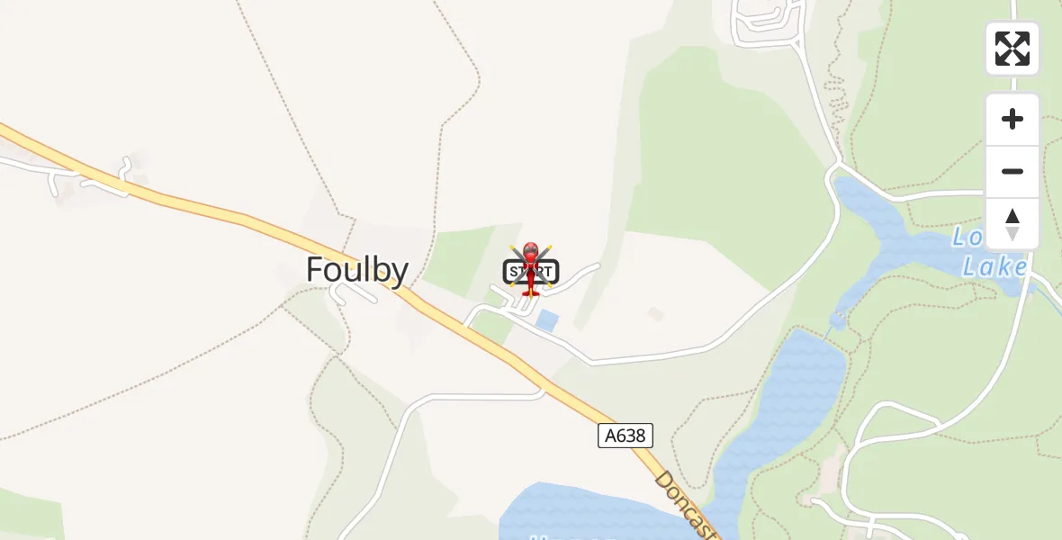 Routekaart van de vlucht: Air Ambulance Helicopter to YAA Nostell Helicopter Port