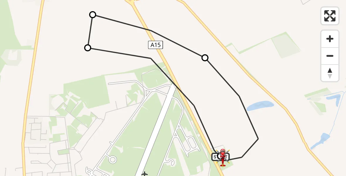 Routekaart van de vlucht: Air Ambulance Helicopter to North Kesteven, Sleaford Road