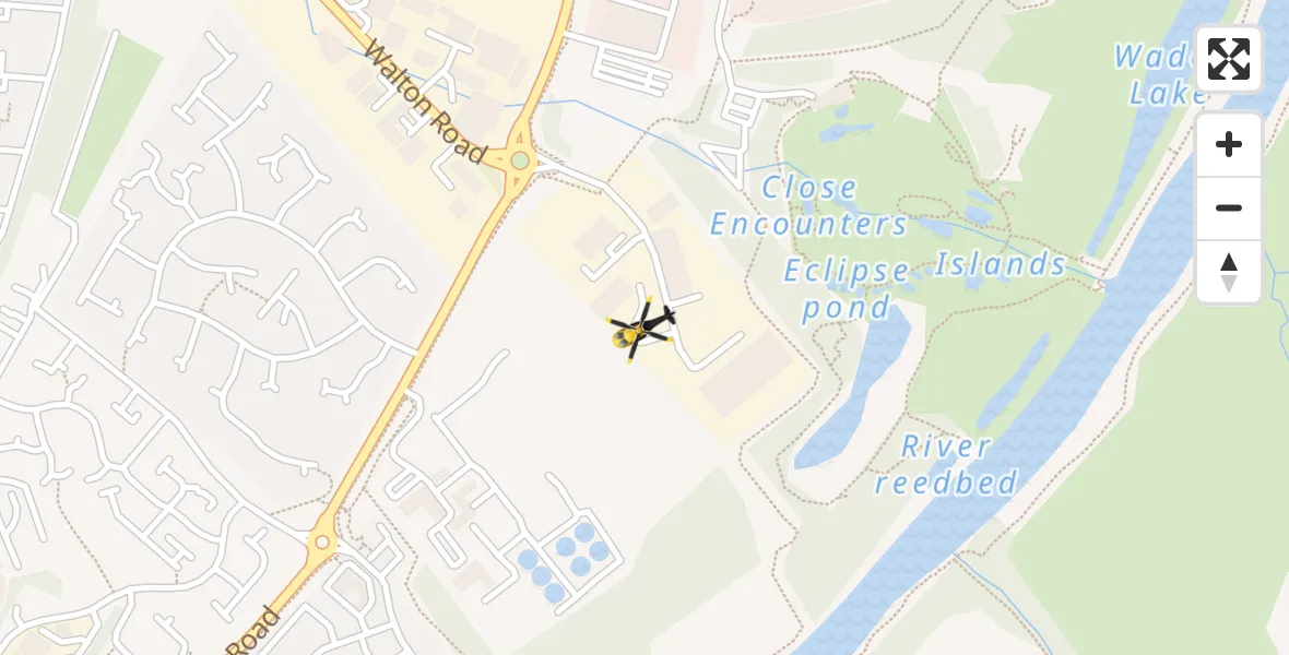 Routekaart van de vlucht: Police Helicopter to Washington