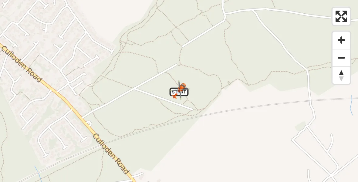 Flight path map showing Coastguard Helicopter route from Inverness to Inverness