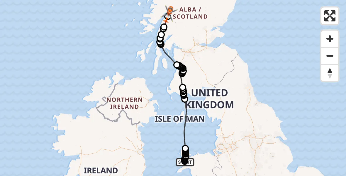 Routekaart van de vlucht: Coastguard Helicopter to North Ballachulish, Glasgow Prestwick Airport