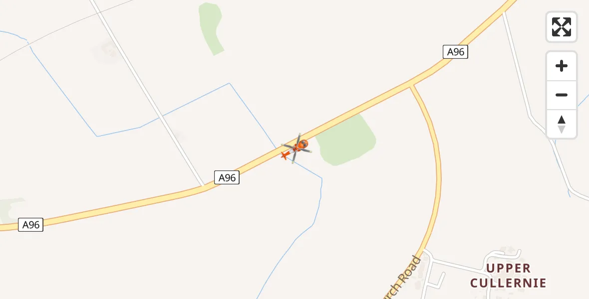 Routekaart van de vlucht: Coastguard Helicopter to Inverness, A96