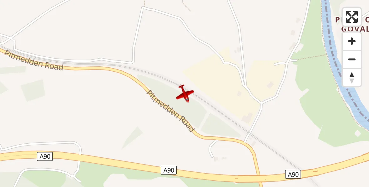 Routekaart van de vlucht: Air Ambulance Aircraft to Aberdeen City, Pitmedden Road