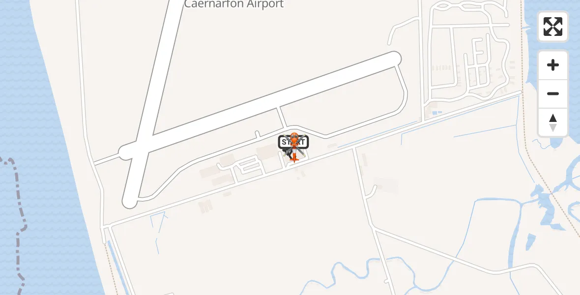 Routekaart van de vlucht: Coastguard Helicopter to Caernarfon Airport