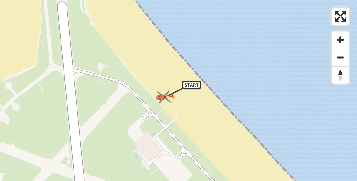 Flight path map showing Coastguard Helicopter route from Stornoway Airport to Mealabost