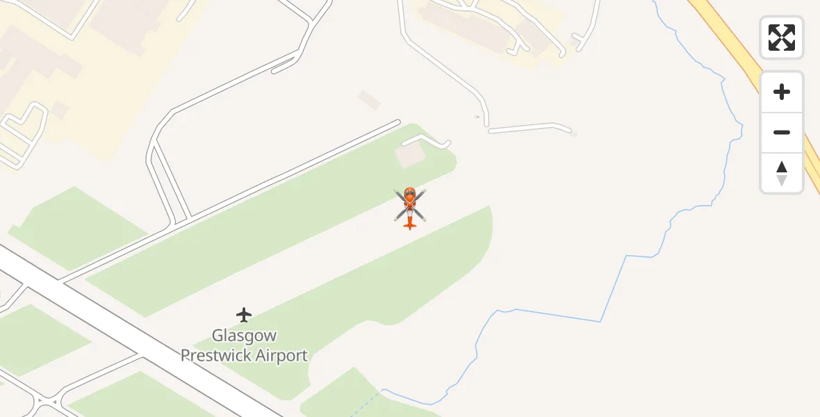 Routekaart van de vlucht: Coastguard Helicopter to Glasgow Prestwick Airport