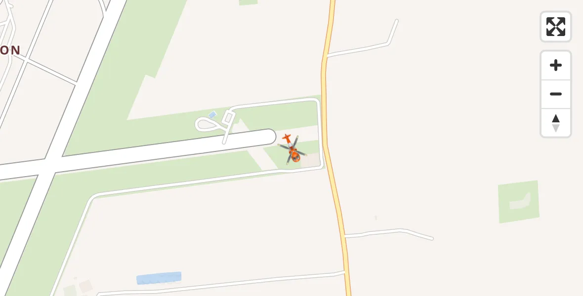 Flight path map showing Coastguard Helicopter route from Humberside Airport to Humberside Airport