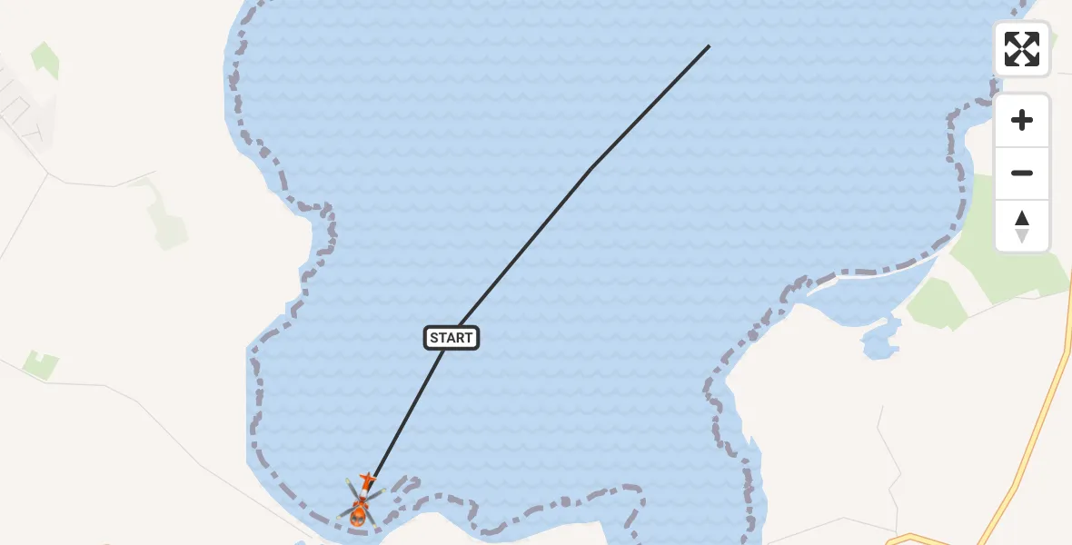 Routekaart van de vlucht: Coastguard Helicopter to Kirkwall, Inganess Road