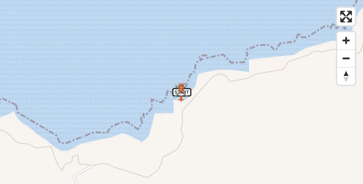 Flight path map showing Coastguard Helicopter route from Inner Seas to Inner Seas