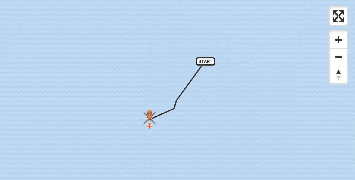 Flight path map showing Coastguard Helicopter route from Inner Seas to Inner Seas
