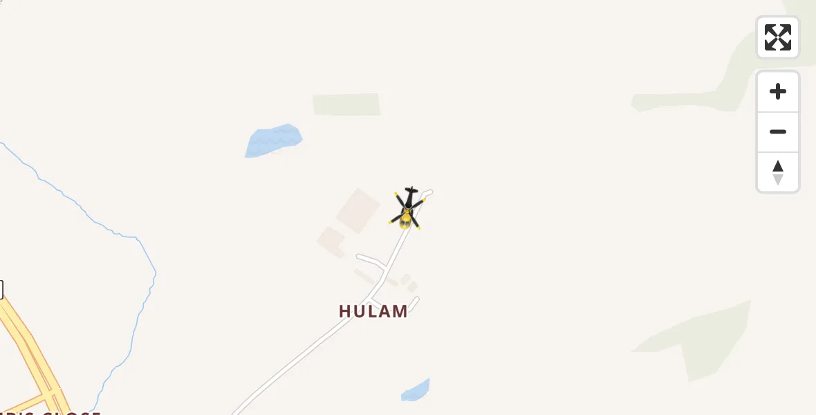 Flight path map showing Police Helicopter route from Sheraton with Hulam to Sheraton with Hulam