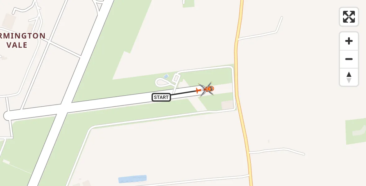 Flight path map showing Coastguard Helicopter route from Humberside Airport to Humberside Airport