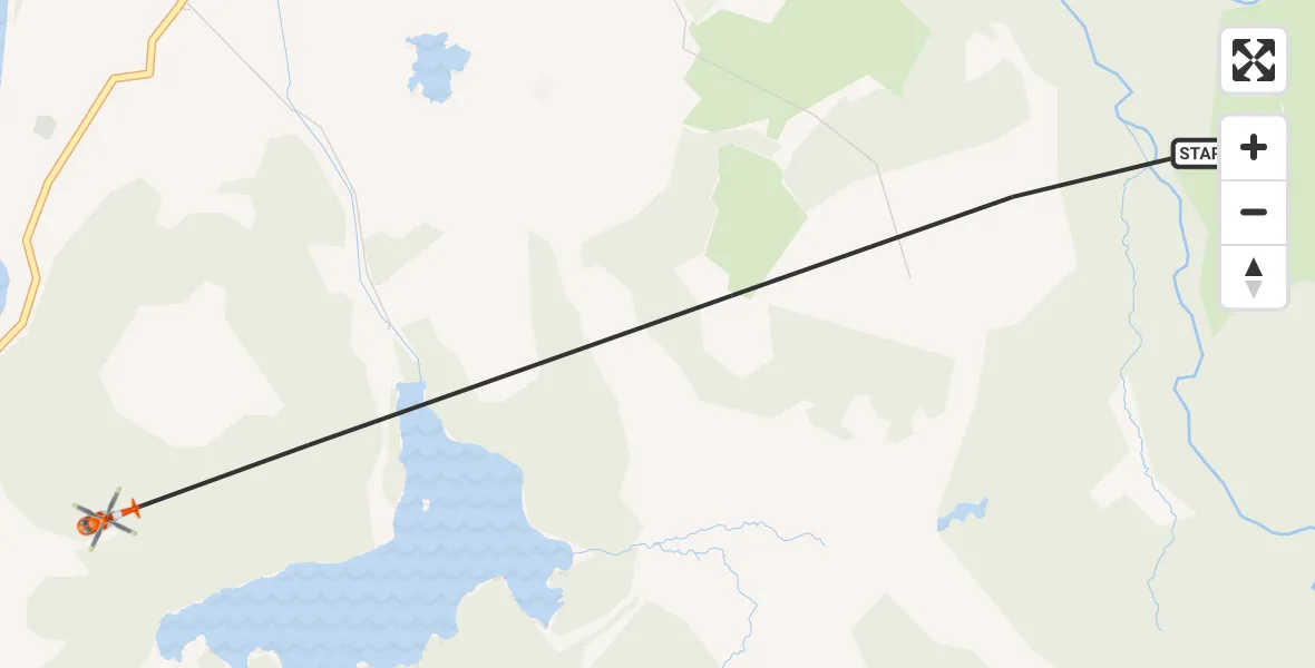 Flight path map showing Coastguard Helicopter route from Aviemore to Aviemore