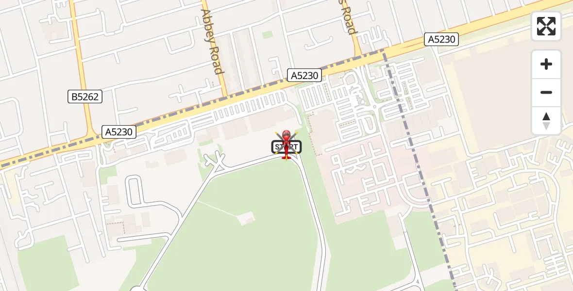 Flight path map showing Air Ambulance Helicopter route from Blackpool Airport to Blackpool Airport