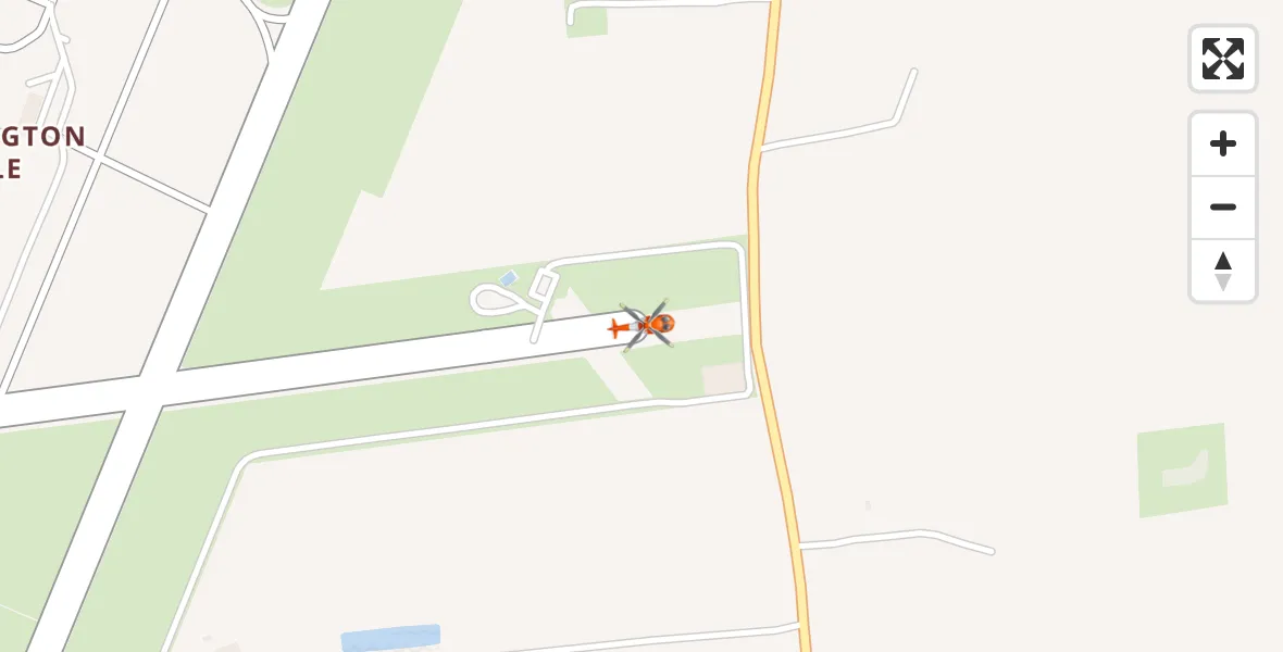 Flight path map showing Coastguard Helicopter route from Humberside Airport to Humberside Airport