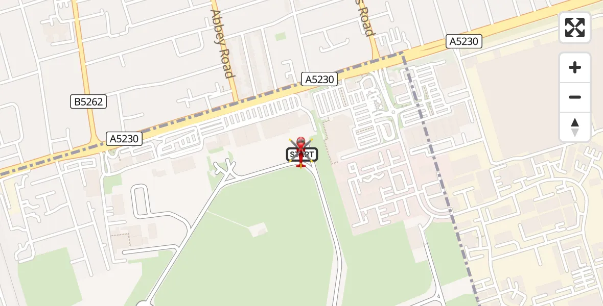 Routekaart van de vlucht: Air Ambulance Helicopter to Blackpool Airport