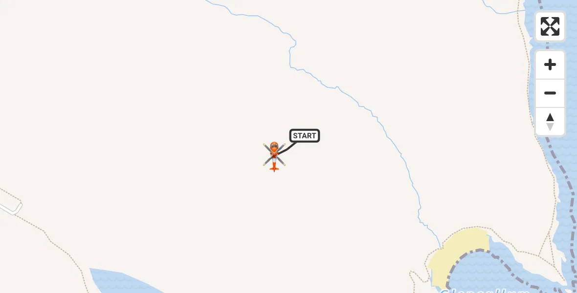 Flight path map showing Coastguard Helicopter route from Inner Seas to Inner Seas