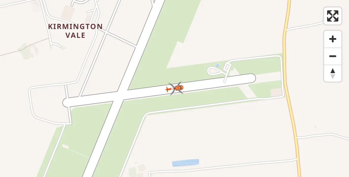 Flight path map showing Coastguard Helicopter route from Humberside Airport to Humberside Airport