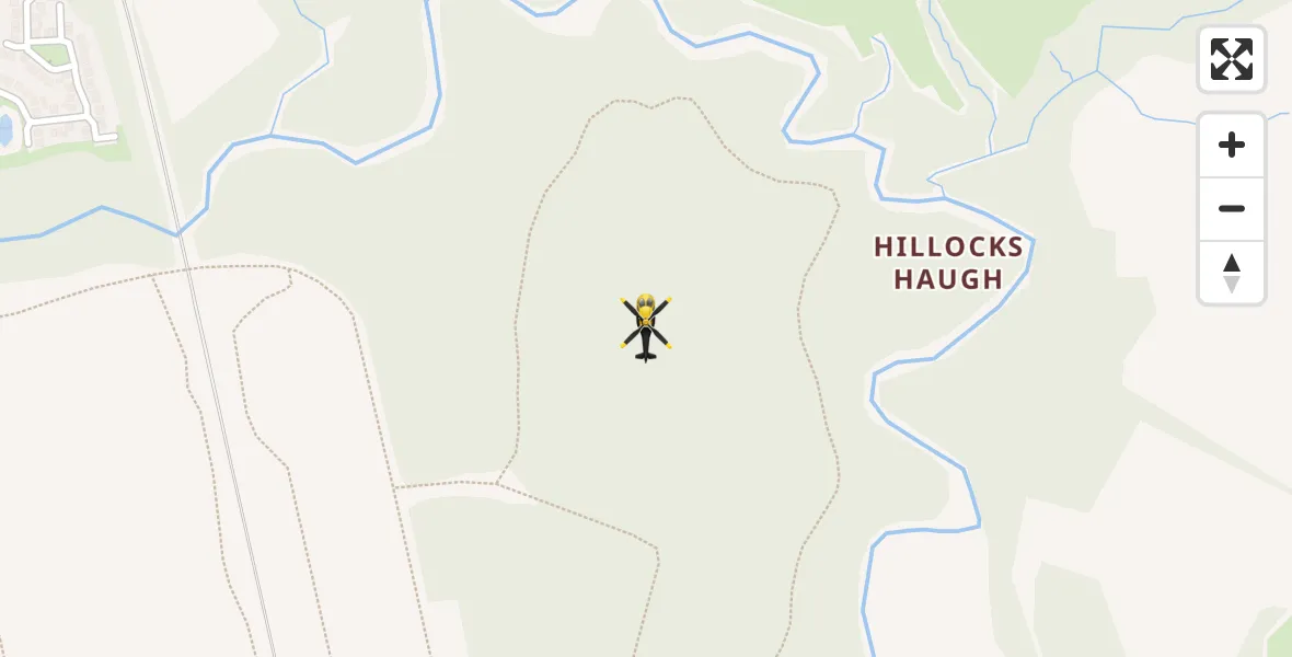 Flight path map showing Police Helicopter route from Motherwell to Motherwell