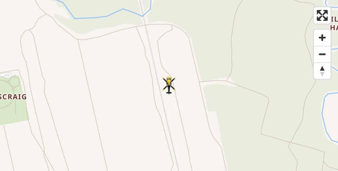 Routekaart van de vlucht: Police Helicopter to Newarthill, Coney Drive