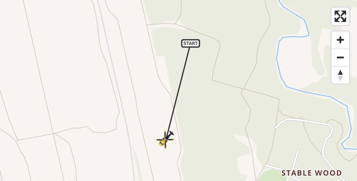 Flight path map showing Police Helicopter route from Dalziel Estate to Wishaw