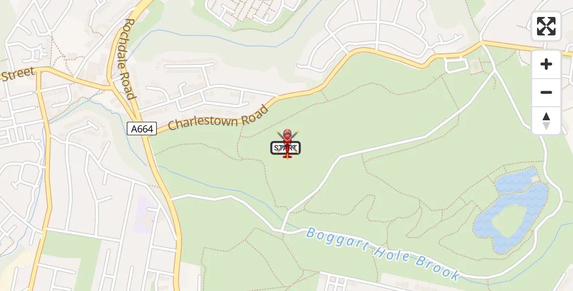 Flight path map showing Air Ambulance Helicopter route from Manchester to Manchester
