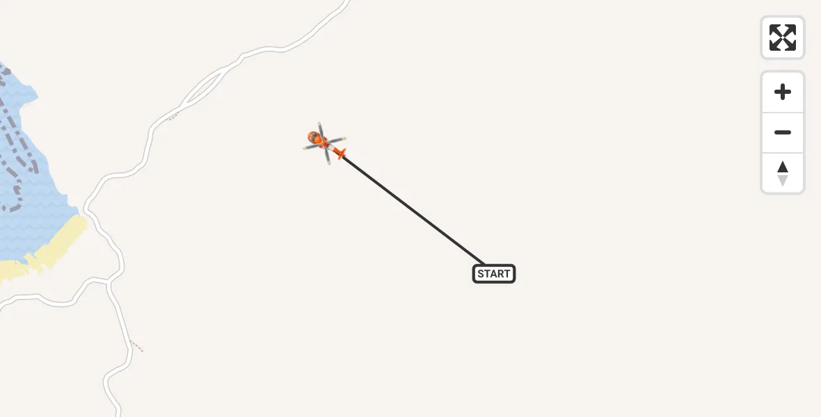 Flight path map showing Coastguard Helicopter route from Inner Seas to Inner Seas