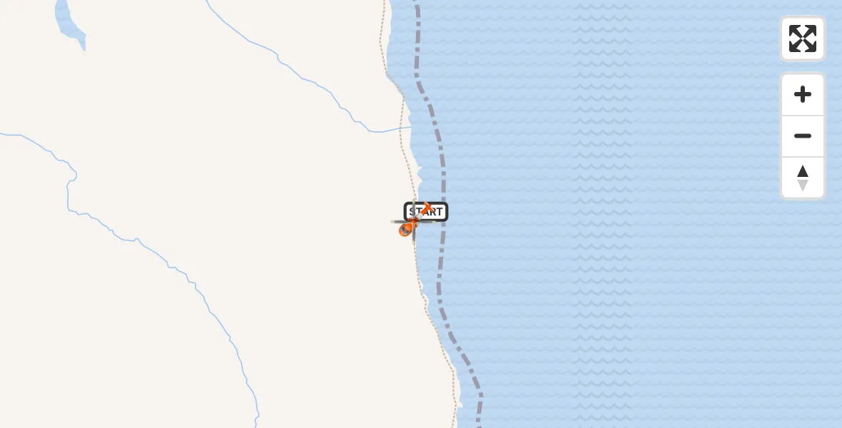 Flight path map showing Coastguard Helicopter route from Inner Seas to Inner Seas