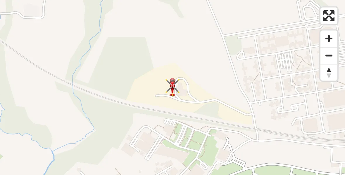 Flight path map showing Air Ambulance Helicopter route from RAF Cosford to RAF Cosford