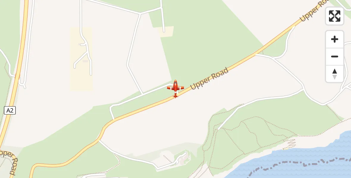 Flight path map showing Coastguard Drone route from Langdon Battery Heliport to Langdon Battery Heliport