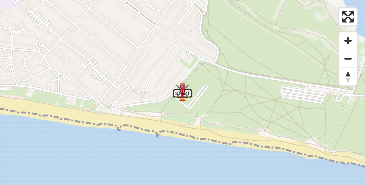 Flight path map showing Air Ambulance Helicopter route from Wick to Wick