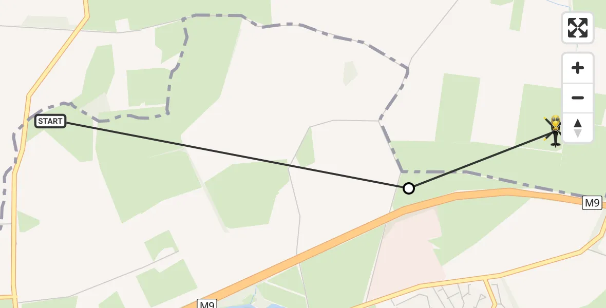 Routekaart van de vlucht: Police Helicopter to Linlithgow, M9