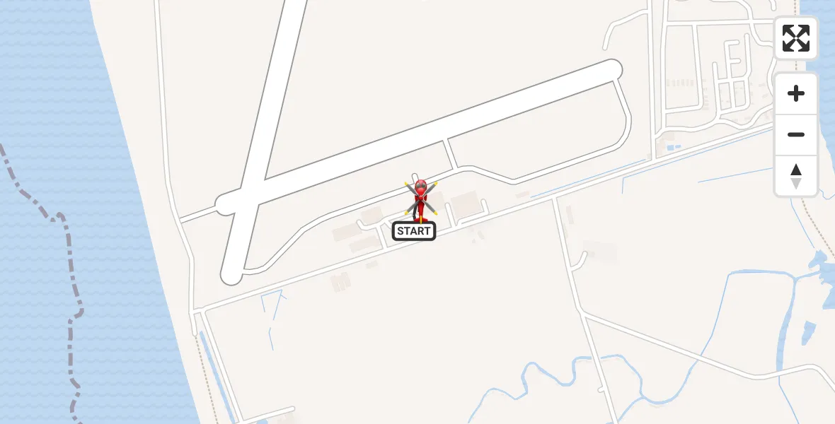 Flight path map showing Air Ambulance Helicopter route from Caernarfon Airport to Caernarfon Airport