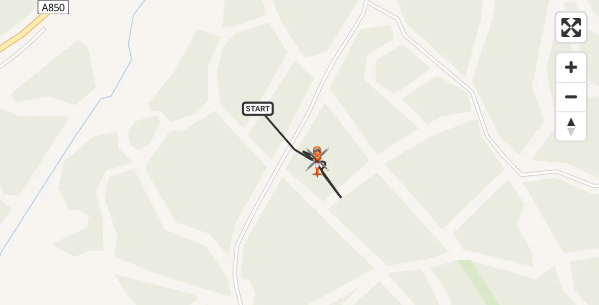 Flight path map showing Coastguard Helicopter route from Edinbane - An t-Aodann Bàn to Edinbane - An t-Aodann Bàn