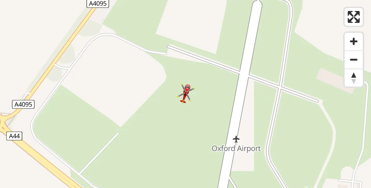 Routekaart van de vlucht: Air Ambulance Helicopter to London Oxford Airport
