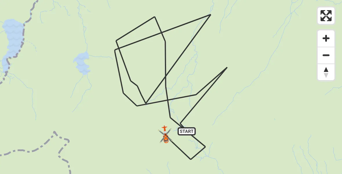 Flight path map showing Coastguard Helicopter route from Capel Curig to Capel Curig